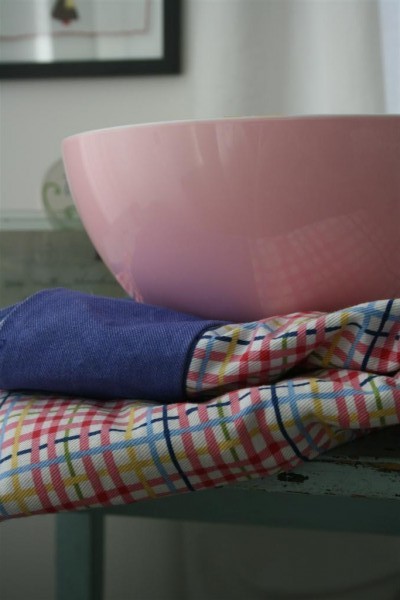 bowl and tablecloth