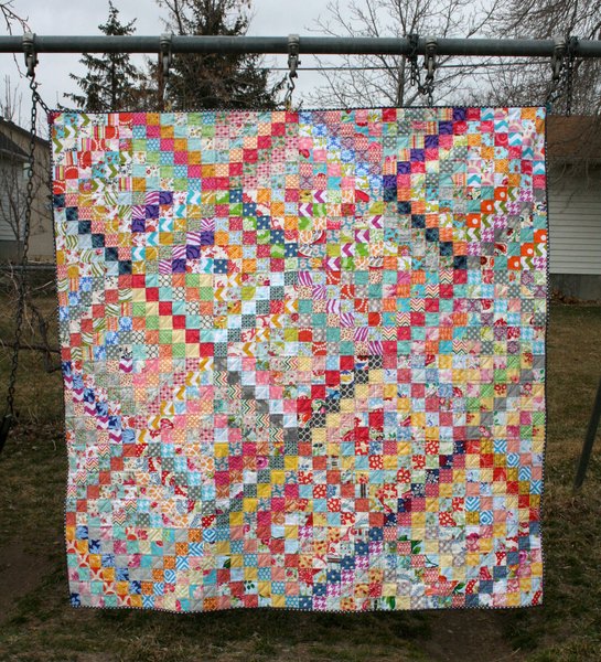 Scrappy Trip Around The World Quilt Hopeful Homemaker