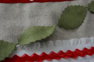 suede leaves ribbon