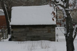 shed in winter