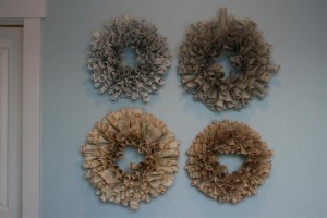 book page wreaths