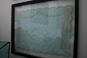 framed Marghab linen: cord and tassel