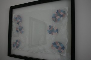 framed marghab linen: hydrangea