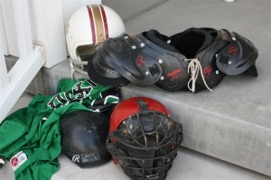 old sports equipment