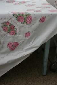 vintage tablecloth