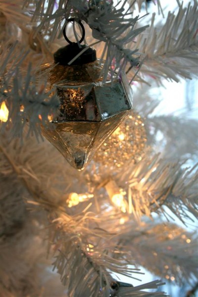 ornament on white tree