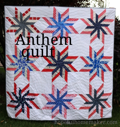 Anthem quilt by Jennifer Harrison at hopefulhomemaker.com