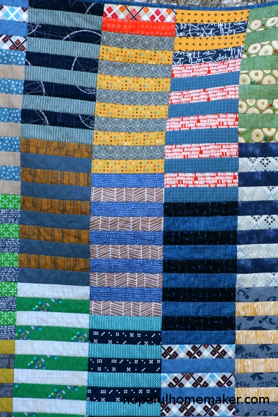 baby color stack quilt from pattern at Craftsy.com Made by Jennifer Harrison