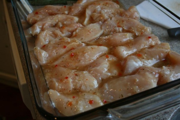 chicken marinating