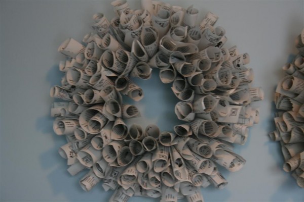 book page wreath