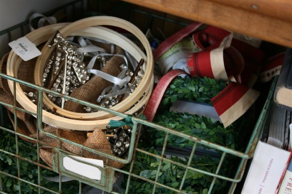 basket full of craft supplies