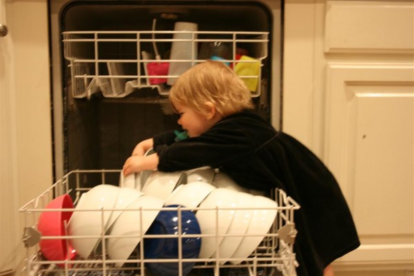filling dishwasher