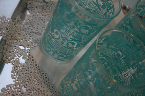 vintage aqua glasses