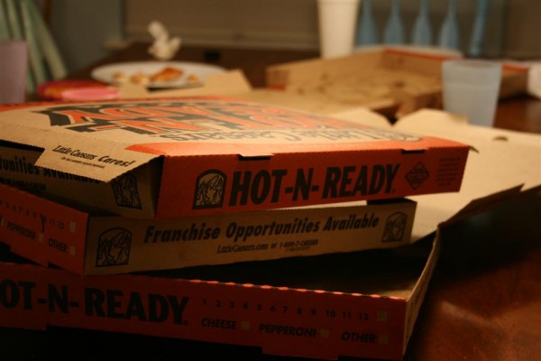 little Caesar's pizza boxes