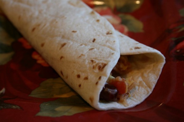 rice and bean wraps